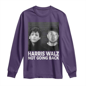 Harris Walz Long Sleeve Shirt Vintage We Are Not Going Back TS10 Purple Print Your Wear