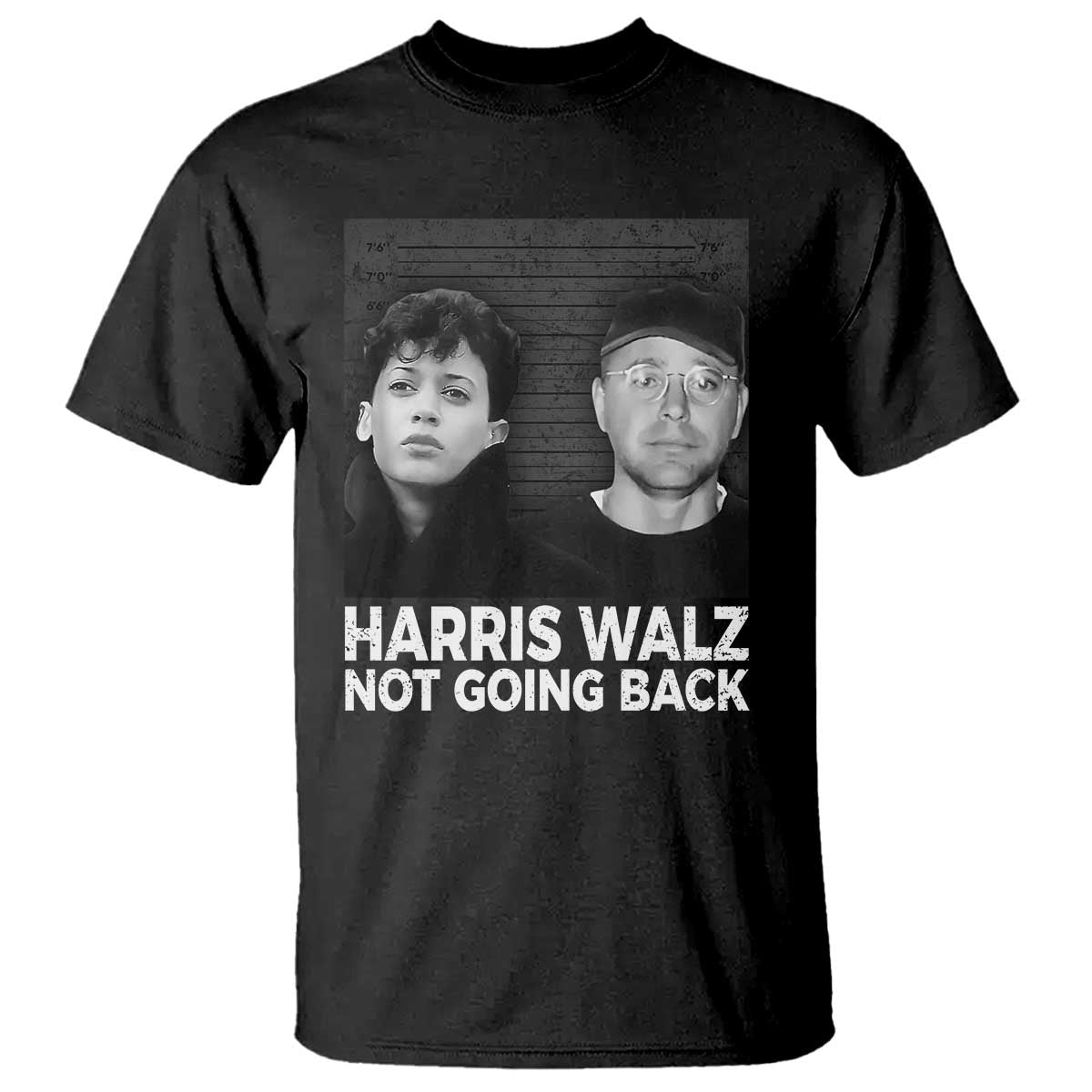 Harris Walz T Shirt Vintage We Are Not Going Back TS10 Black Print Your Wear