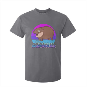 Funny Moo Deng T Shirt For Kid Baby Hippo Become Ungovernable TS10 Charcoal Print Your Wear