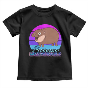 Funny Moo Deng Toddler T Shirt Baby Hippo Become Ungovernable TS10 Black Print Your Wear