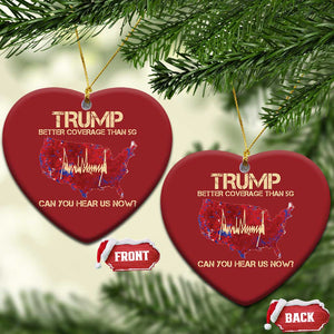 Trump 2024 Christmas Ornament Better Coverage Than Verizon Can You Hear Us Now Election Map TS10 Heart Red Print Your Wear