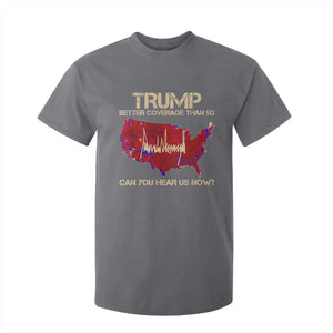 Trump 2024 T Shirt For Kid Better Coverage Than Verizon Can You Hear Us Now Election Map TS10 Charcoal Print Your Wear