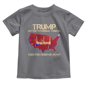 Trump 2024 Toddler T Shirt Better Coverage Than Verizon Can You Hear Us Now Election Map TS10 Charcoal Print Your Wear