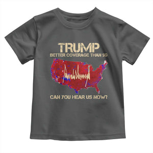 Trump 2024 Toddler T Shirt Better Coverage Than Verizon Can You Hear Us Now Election Map TS10 Dark Heather Print Your Wear