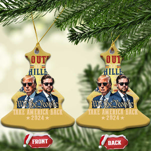 Trump Vance 2024 Christmas Ornament The Outlaw And Hillbilly US Flag TS10 Christmas Tree Gold Print Your Wear