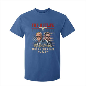 Trump Vance 2024 T Shirt For Kid The Outlaw And Hillbilly US Flag TS10 Royal Blue Print Your Wear