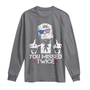 Trump Won Again 2024 Long Sleeve Shirt We're Taking America Back US American Flag TS10 Charcoal Print Your Wear