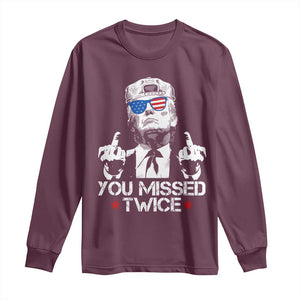 Trump Won Again 2024 Long Sleeve Shirt We're Taking America Back US American Flag TS10 Maroon Print Your Wear