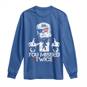 Trump Won Again 2024 Long Sleeve Shirt We're Taking America Back US American Flag TS10 Royal Blue Print Your Wear