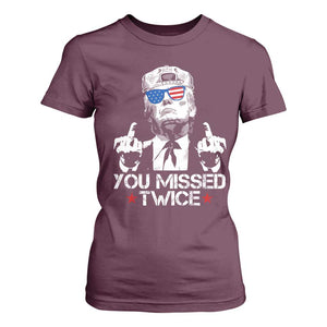 Trump Won Again 2024 T Shirt For Women We're Taking America Back US American Flag TS10 Maroon Print Your Wear