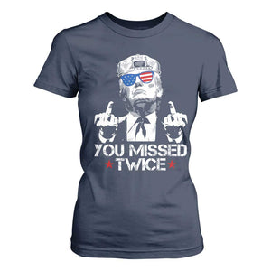 Trump Won Again 2024 T Shirt For Women We're Taking America Back US American Flag TS10 Navy Print Your Wear