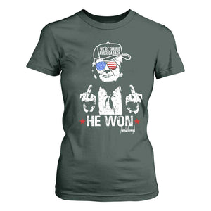 Trump 2024 T Shirt For Women We're Taking America Back You Missed Bitch TS10 Dark Forest Green Print Your Wear