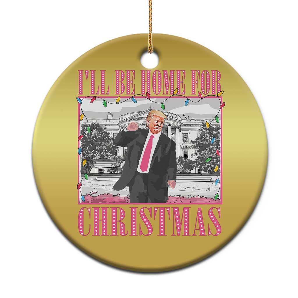 Funny Xmas Trump Christmas Ornament Ill Be Home For Christmas Santa Daddy's Home Pajamas TS10 Print Your Wear