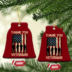 Thank You Veterans Ceramic Ornament Veterans Day Patriotic American Flag TS10 Print Your Wear