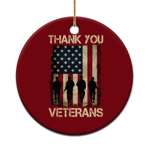 Thank You Veterans Ceramic Ornament Veterans Day Patriotic American Flag TS10 1pc Red Print Your Wear