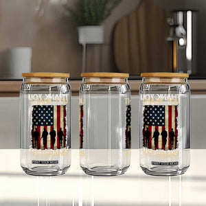 Thank You Veterans Glass Can Veterans Day Patriotic American Flag TS10 Print Your Wear
