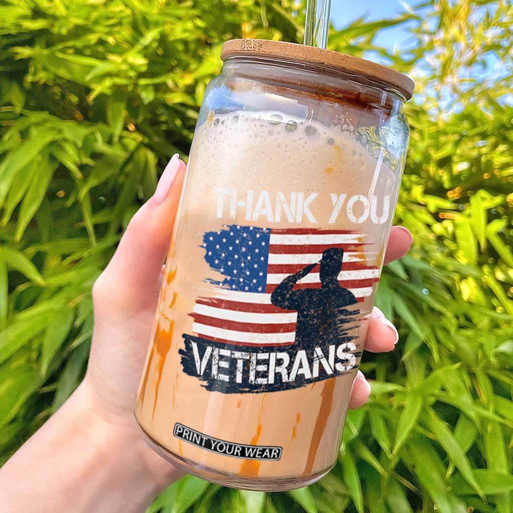 Thank You Veterans Glass Can Never Forget Veterans Military Appreciation US Flag TS10 Black Print Your Wear