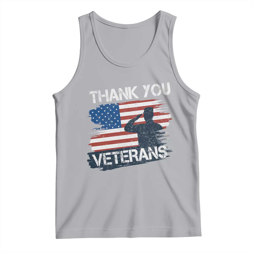 Thank You Veterans Tank Top Never Forget Veterans Military Appreciation US Flag TS10 Athletic Heather Print Your Wear