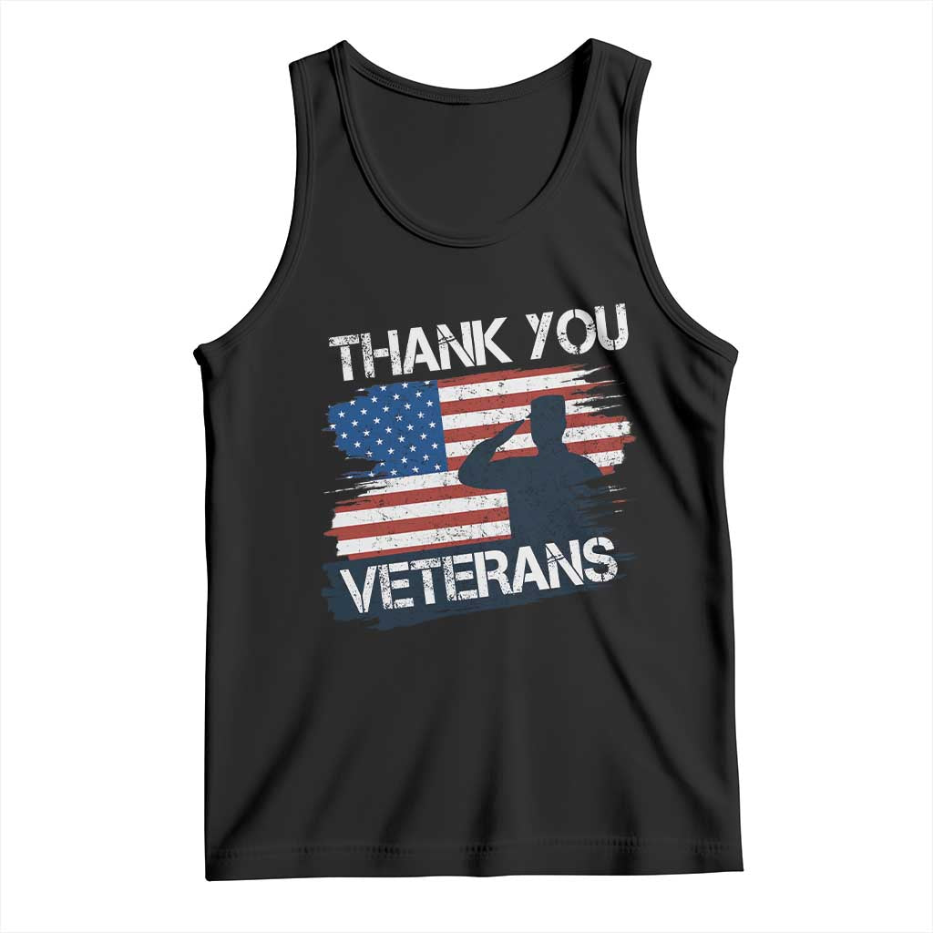 Thank You Veterans Tank Top Never Forget Veterans Military Appreciation US Flag TS10 Black Print Your Wear