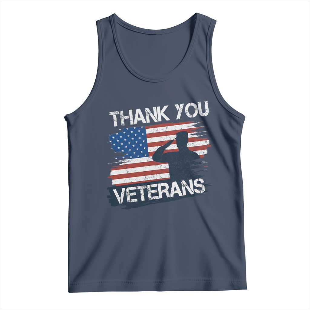 Thank You Veterans Tank Top Never Forget Veterans Military Appreciation US Flag TS10 Navy Print Your Wear