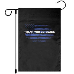Thank You Veterans Garden Flag Never Forget Veterans Day Grunge American Flag TS10 Black Print Your Wear