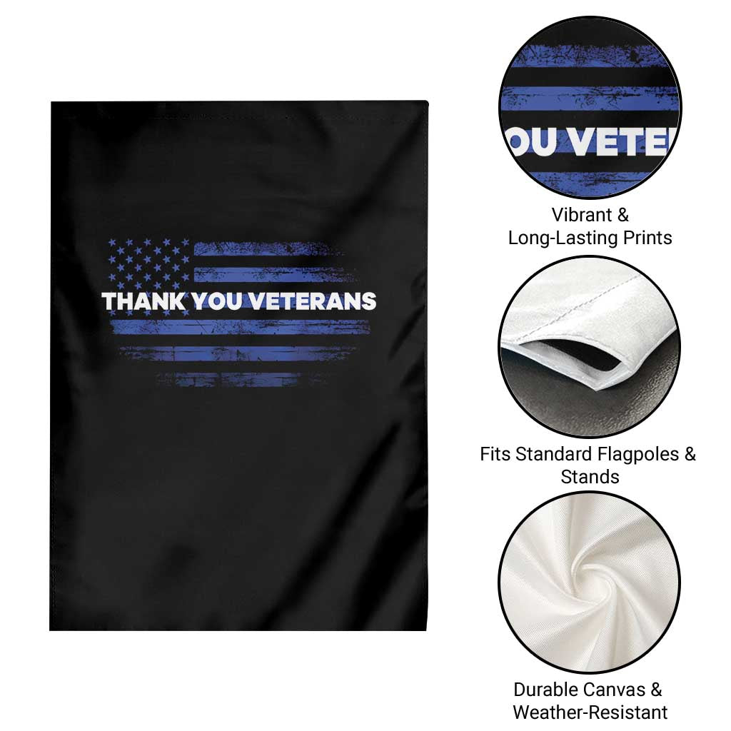 Thank You Veterans Garden Flag Never Forget Veterans Day Grunge American Flag TS10 Print Your Wear