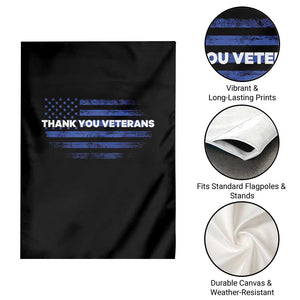 Thank You Veterans Garden Flag Never Forget Veterans Day Grunge American Flag TS10 Print Your Wear