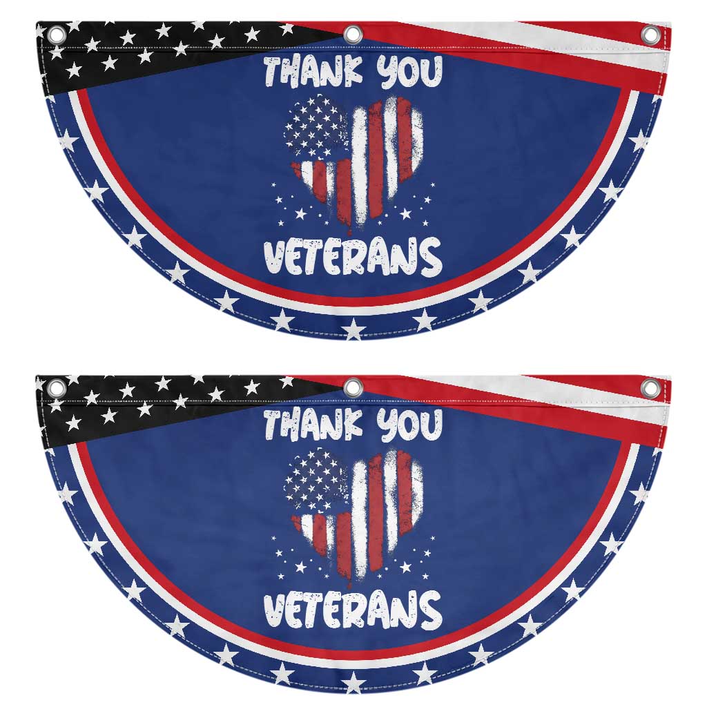 Thank You Veterans Patriotic Fan Flag Veterans Day Grunge USA Flag Heart TS10 2pcs pack Classic Navy Print Your Wear