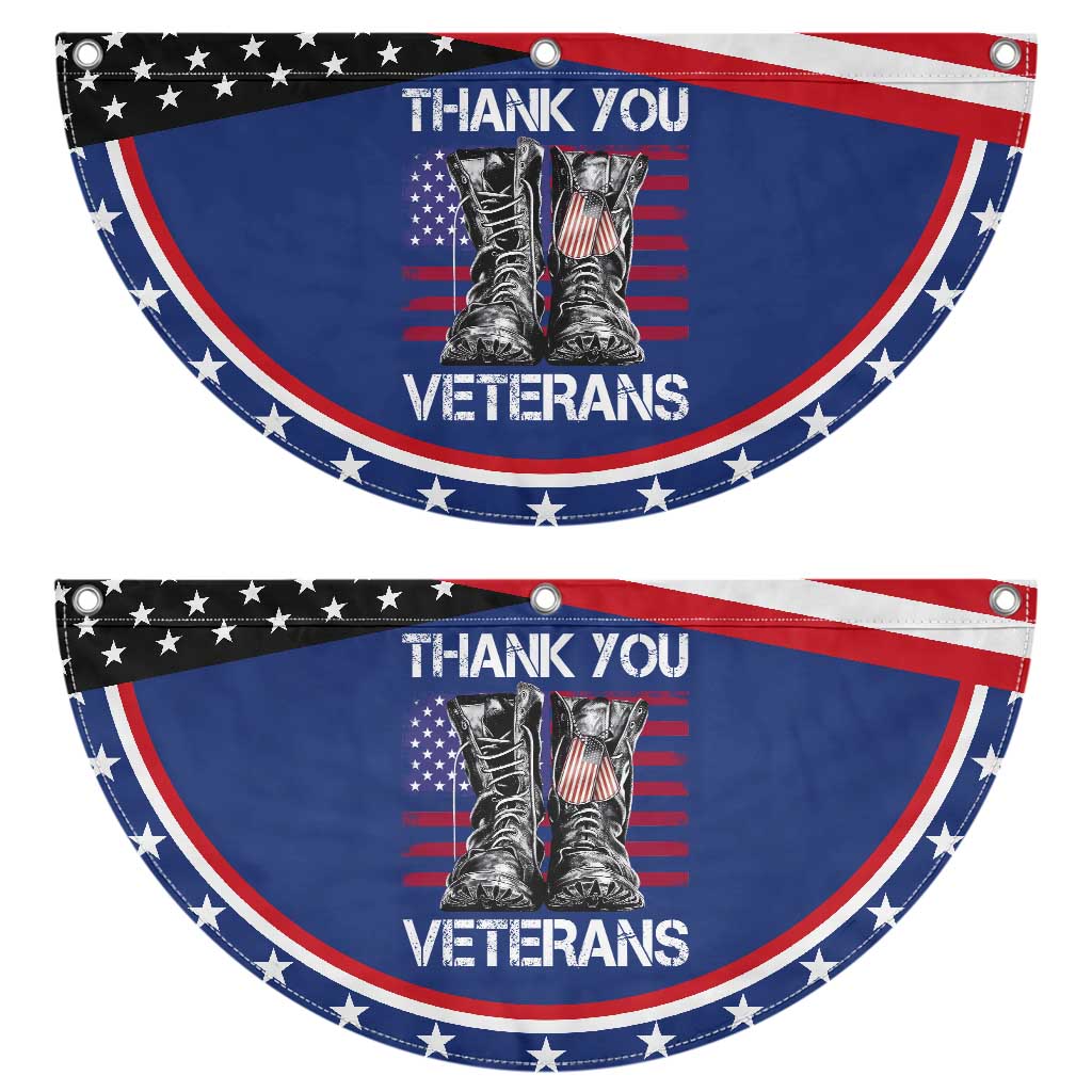 Thank You Veterans Patriotic Fan Flag American Flag Military Supportive Veterans Day TS10 2pcs pack Classic Navy Print Your Wear