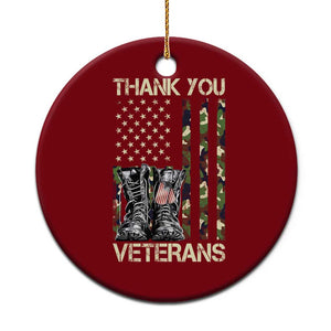 Thank You Veterans Ceramic Ornament Camo American Flag Military Supportive Veterans Day TS10 1pc Red Print Your Wear