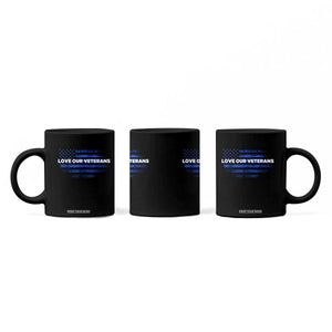 Love Our Veterans Coffee Mug Veterans Day Grunge American Flag TS10 Print Your Wear