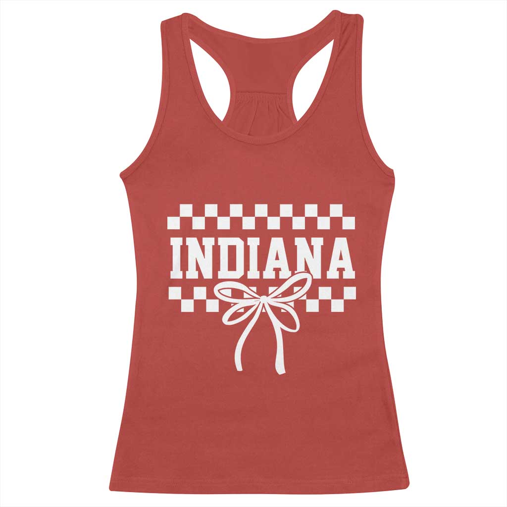 Retro Indiana Racerback Tank Top Coquette Bow Checkered Women Girls Kids TS10 Red Print Your Wear