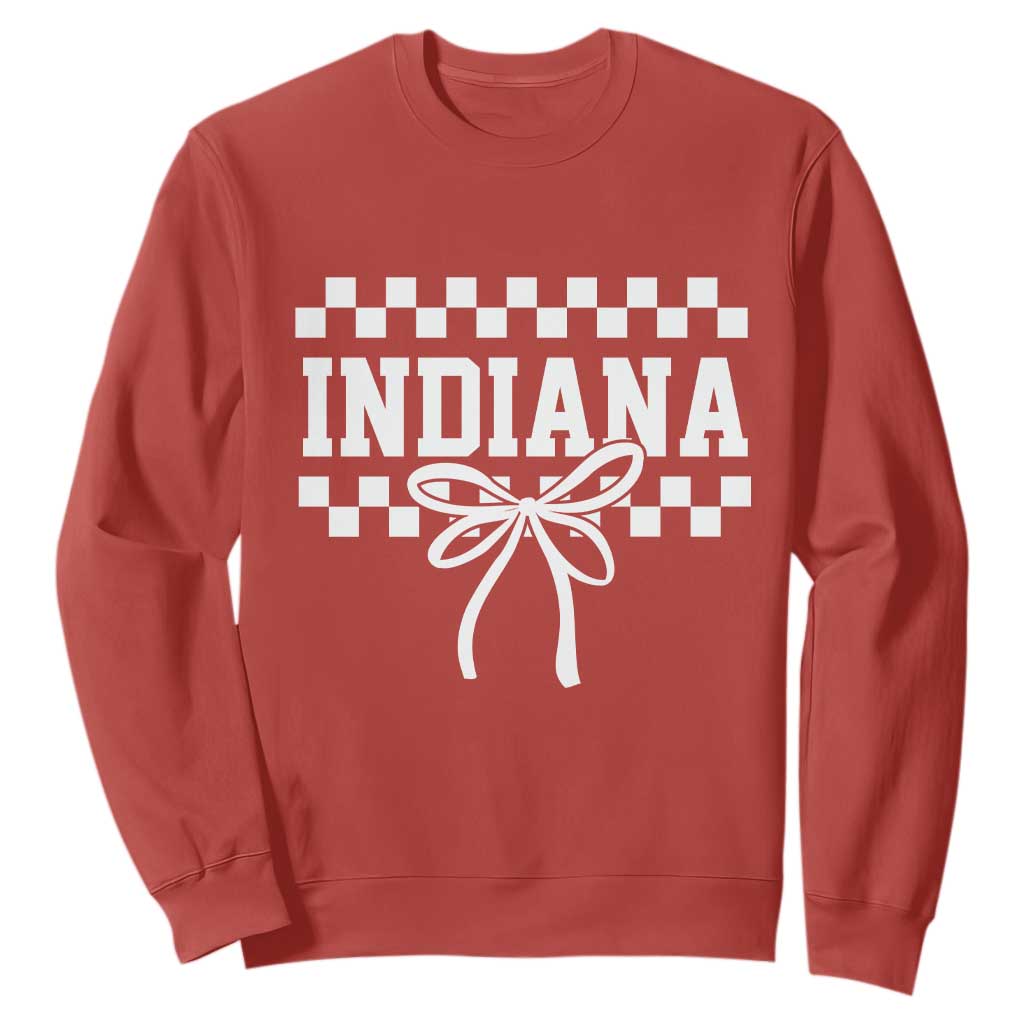 Retro Indiana Sweatshirt Coquette Bow Checkered Women Girls Kids TS10 Red Print Your Wear