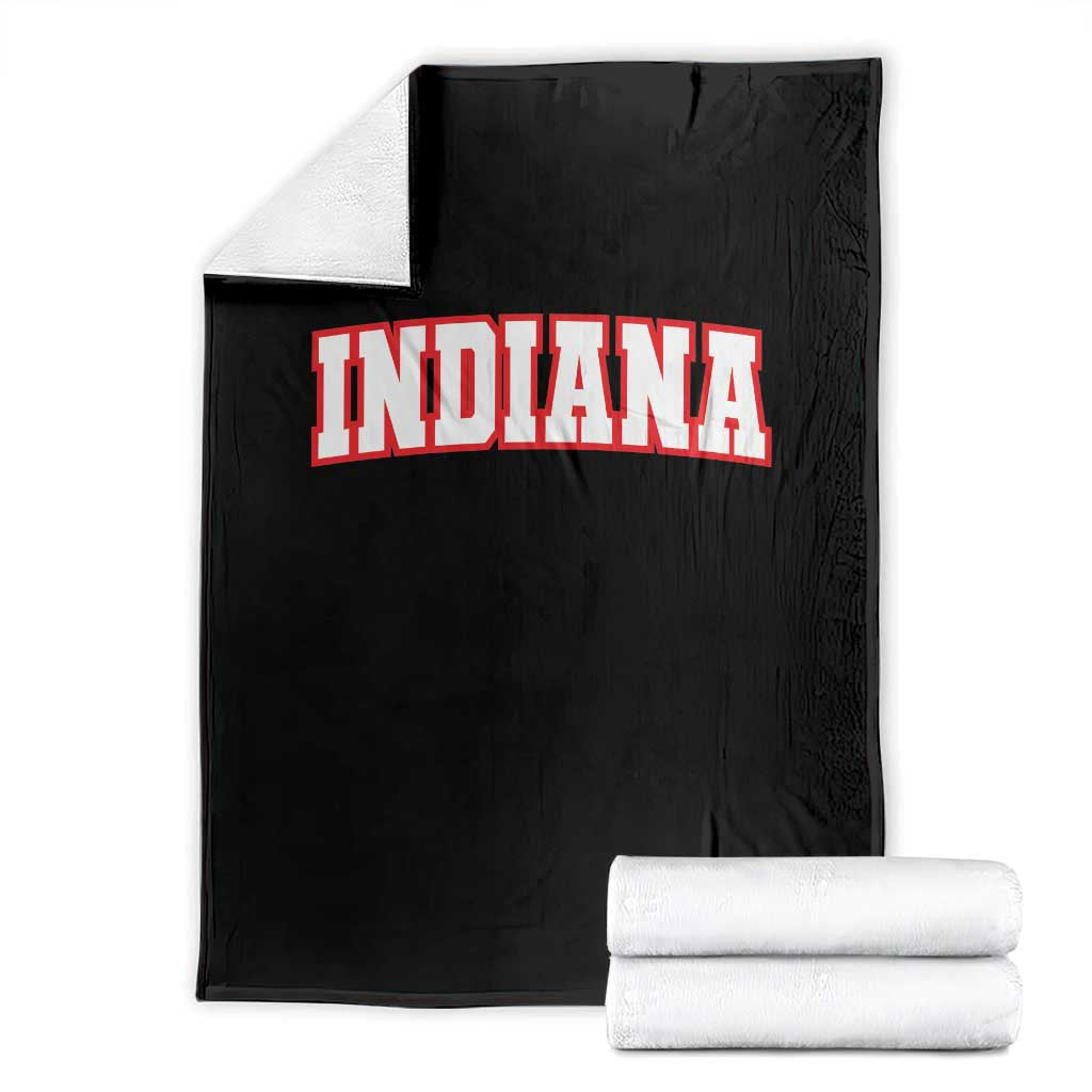 Indiana Fan Throw Blanket Vintage Athletic Sports Game Day TS10 Black Print Your Wear