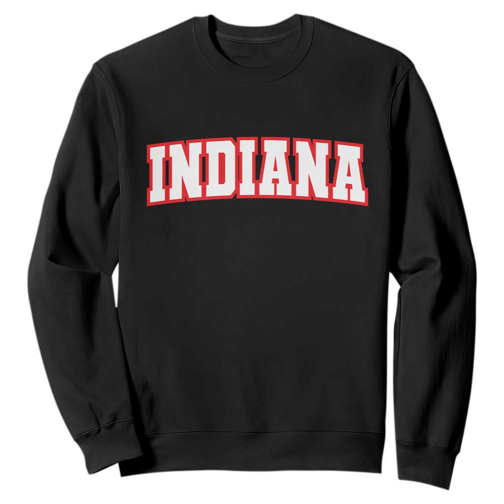 Indiana Fan Sweatshirt Vintage Athletic Sports Game Day TS10 Black Print Your Wear