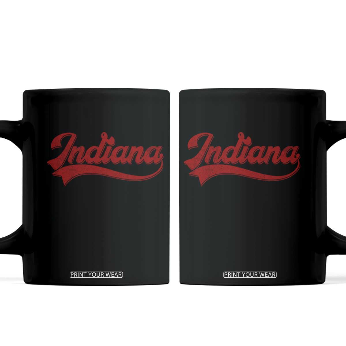 Retro Indiana Coffee Mug Vintage City Athletic Sports Game Day TS10 Black Print Your Wear