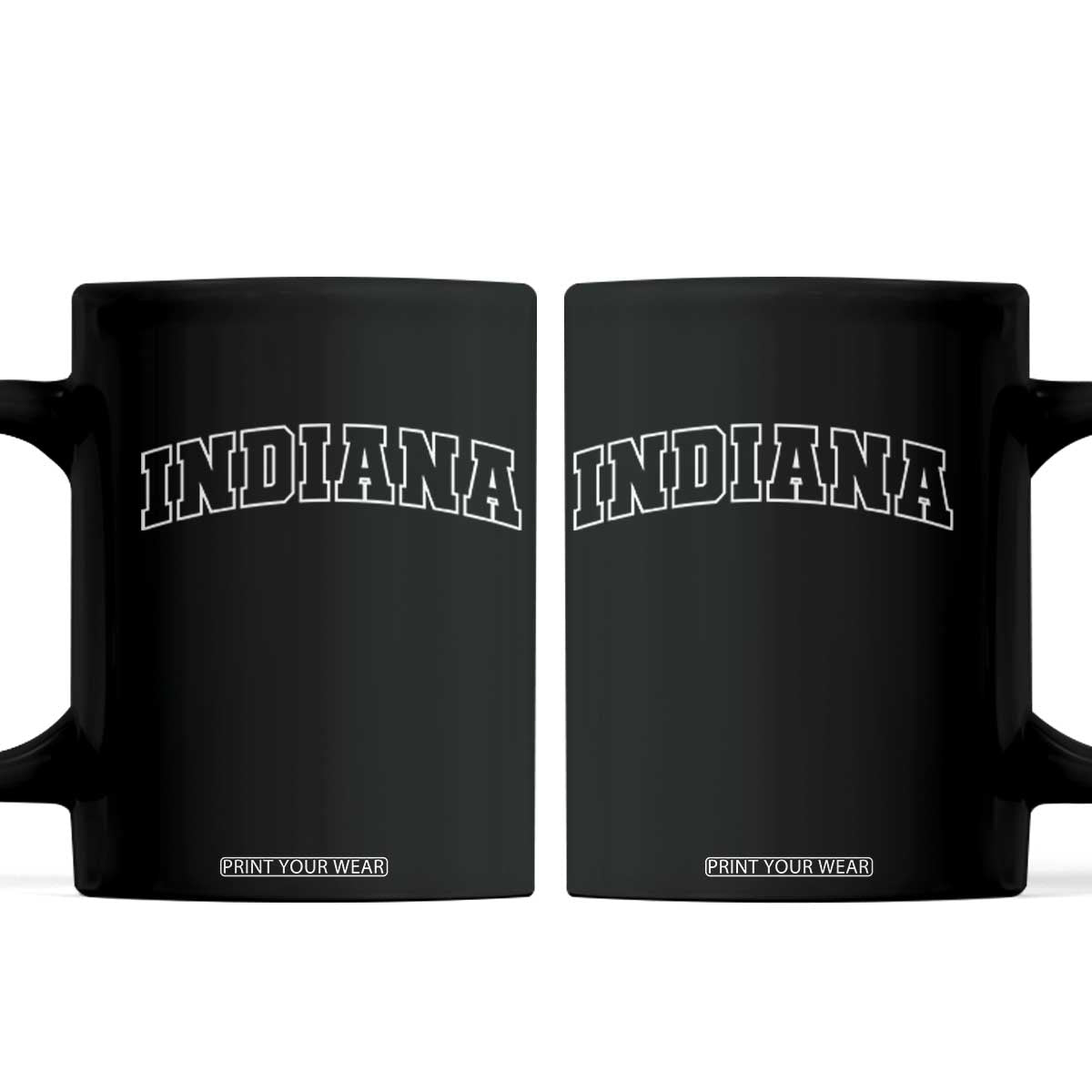 Indiana Coffee Mug Vintage Athletic Sports Game Day TS10 Black Print Your Wear