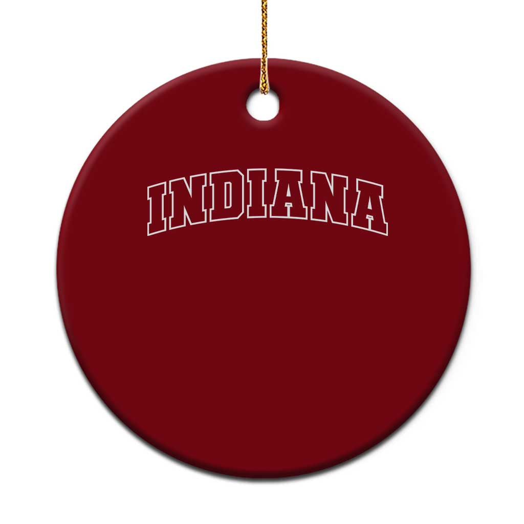 Indiana Ceramic Ornament Vintage Athletic Sports Game Day TS10 1pc Red Print Your Wear
