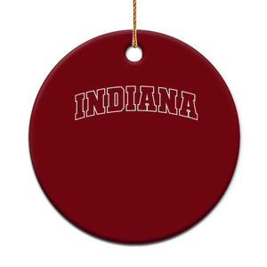 Indiana Ceramic Ornament Vintage Athletic Sports Game Day TS10 1pc Red Print Your Wear