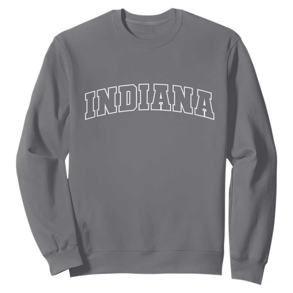 Indiana Sweatshirt Vintage Athletic Sports Game Day TS10 Charcoal Print Your Wear
