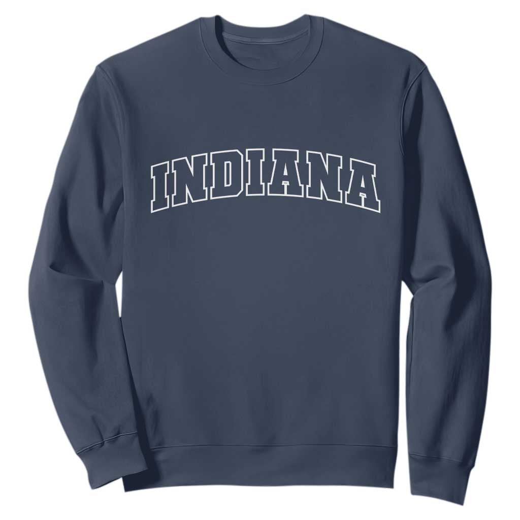 Indiana Sweatshirt Vintage Athletic Sports Game Day TS10 Navy Print Your Wear