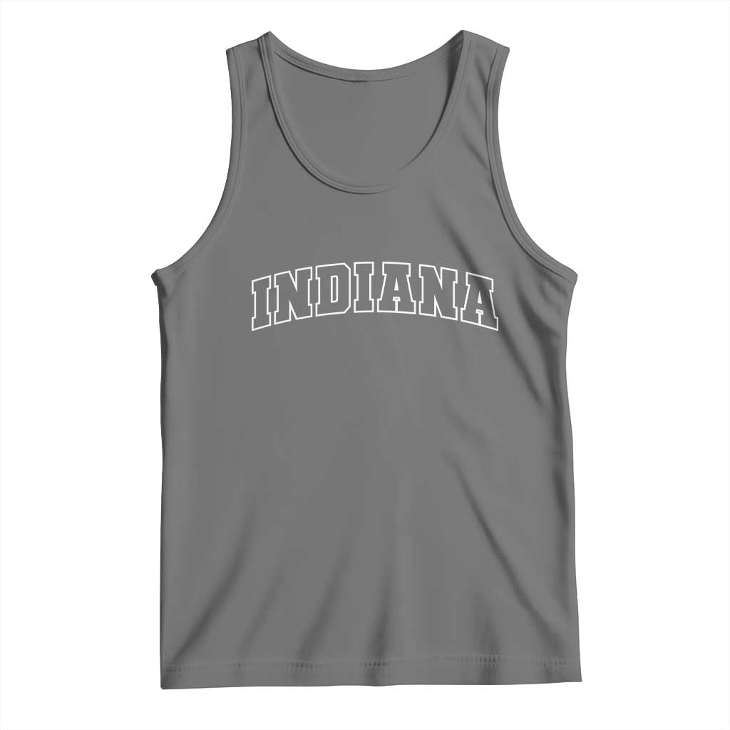 Indiana Tank Top Vintage Athletic Sports Game Day TS10 Black Heather Print Your Wear