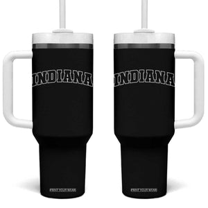 Indiana Tumbler With Handle Vintage Athletic Sports Game Day TS10 One Size: 40 oz Black Print Your Wear