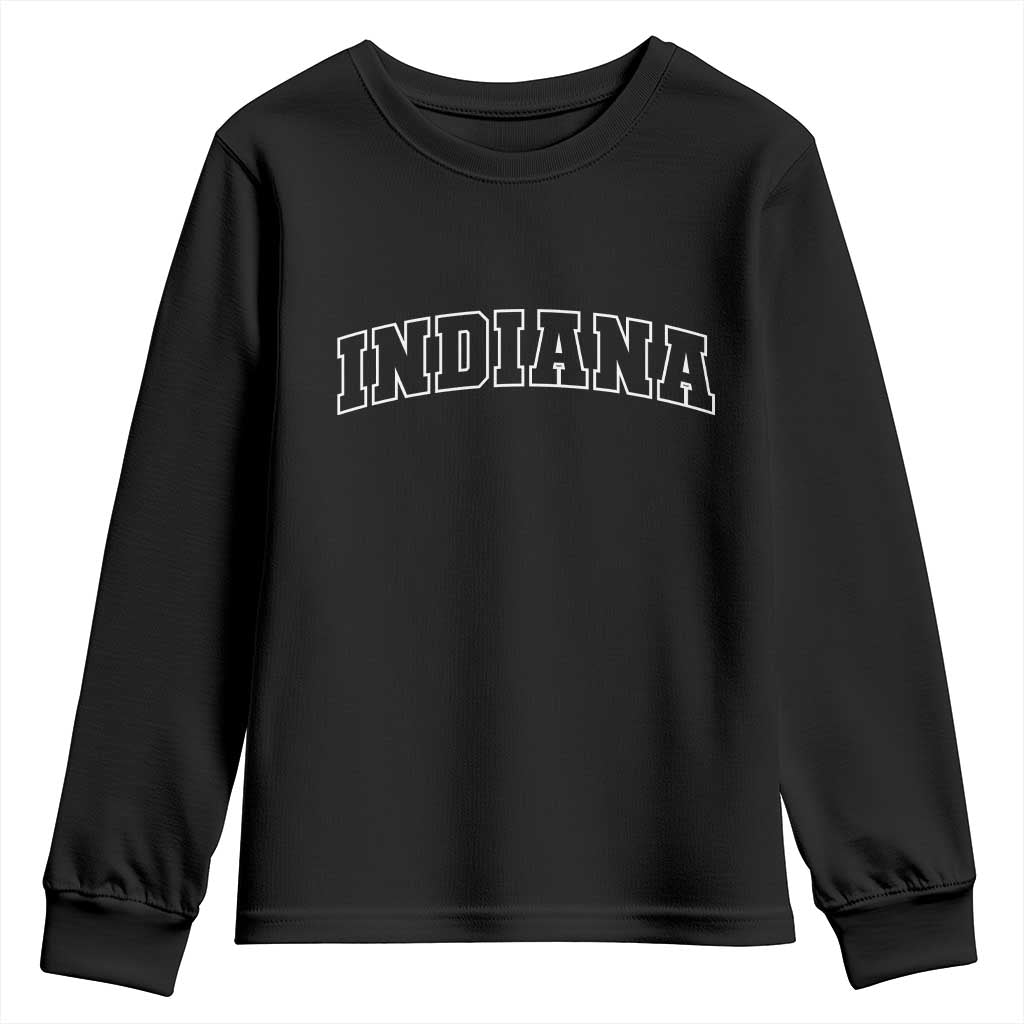 Indiana Youth Sweatshirt Vintage Athletic Sports Game Day TS10 Black Print Your Wear