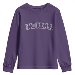 Indiana Youth Sweatshirt Vintage Athletic Sports Game Day TS10 Purple Print Your Wear