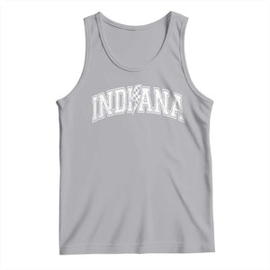 Indiana Fan Tank Top Vintage City Game Day Lightning Bolt Checkered Varsity TS10 Athletic Heather Print Your Wear