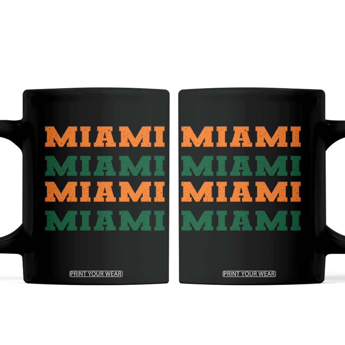 Miami Coffee Mug Retro Florida FL Vintage Athletic Sports TS10 Black Print Your Wear