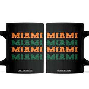 Miami Coffee Mug Retro Florida FL Vintage Athletic Sports TS10 Black Print Your Wear