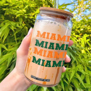 Miami Glass Can Retro Florida FL Vintage Athletic Sports TS10 Black Print Your Wear