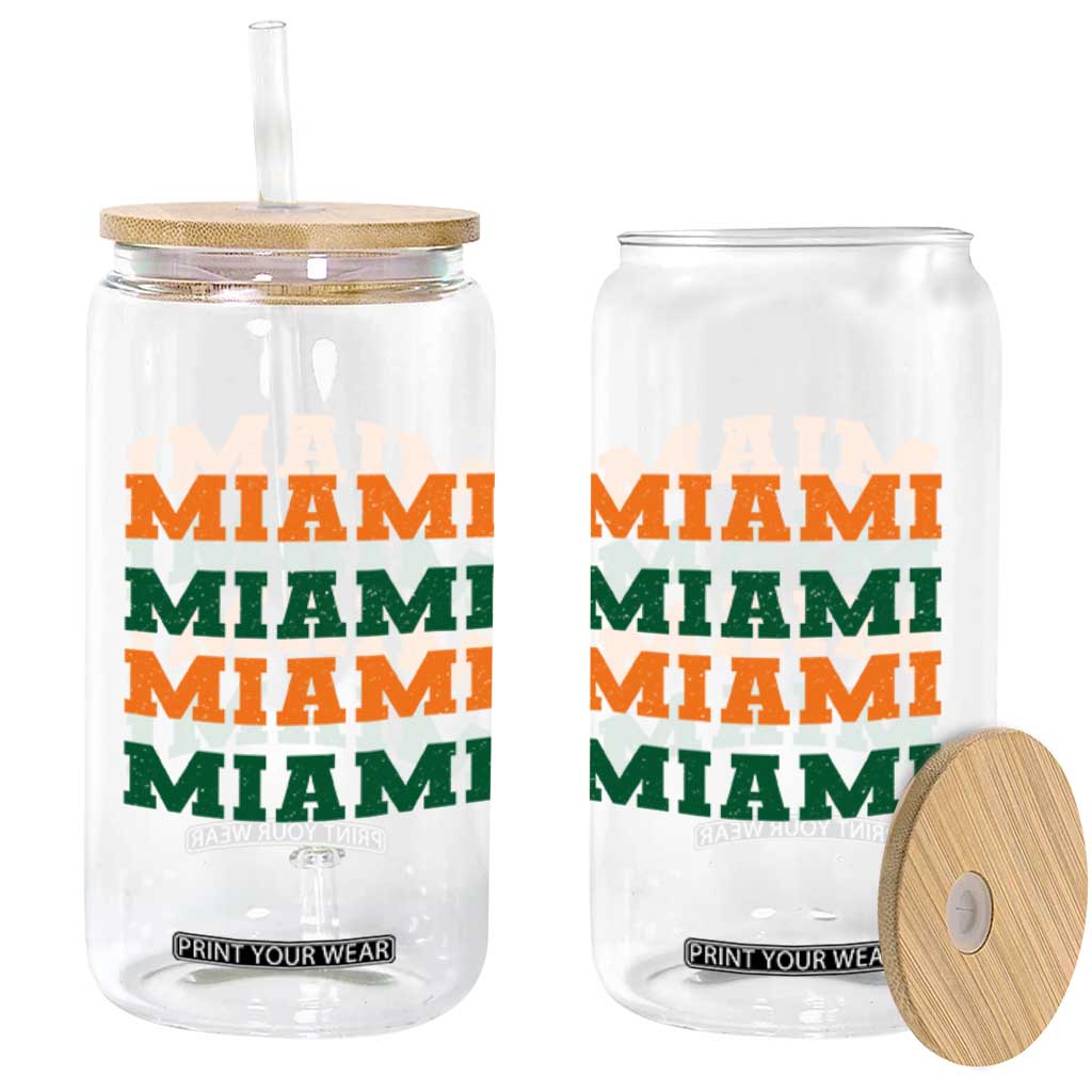 Miami Glass Can Retro Florida FL Vintage Athletic Sports TS10 Print Your Wear